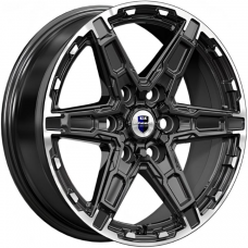 Литые колесные диски K&K Дистрикт 8x18 6x114.3 ET46 DIA67.1 Черный бриллиант