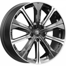 Литые колесные диски Скад KP013 7x19 5x108 ET33 DIA60.1 Diamond Black Gris