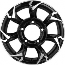 Литые колесные диски Khomen KNW 1505 5.5x15 5x139.7 ET5 DIA108.1 Black-FP
