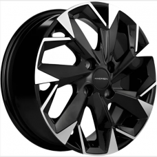 Литые колесные диски Khomen KHW 1508 6x15 4x100 ET39 DIA56.6 Black-FP