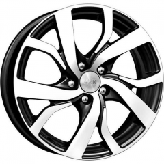 Литые колесные диски K&K Палермо 6.5x16 5x114.3 ET45 DIA60.1 Алмаз черный