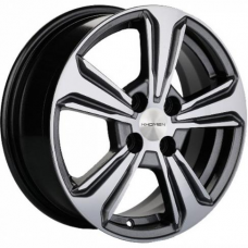 Литые колесные диски Khomen KHW 1502 6x15 4x100 ET46 DIA54.1 G-Silver-FP