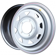 Штампованные колесные диски Off Road Wheels УАЗ 8x16 5x139.7 ET-19 DIA110.1 Silver